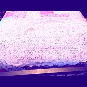 Crochet End Of Bed Coverlet Or Tablecloth